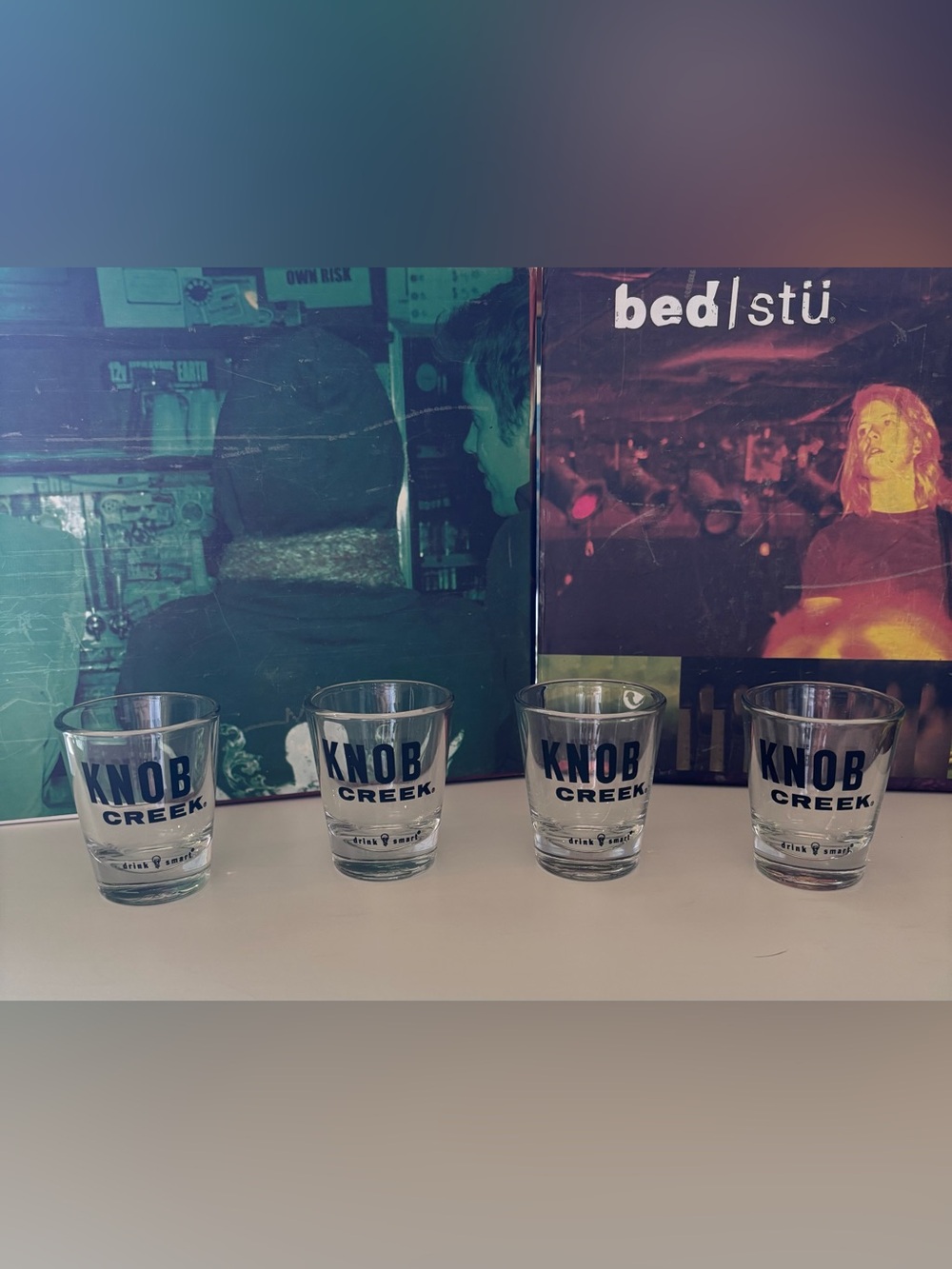 Knob Creek Bourbon Drink Smart Promotional Shot Glass Set of 4